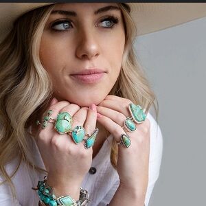 Sterling rings with natural gemstones